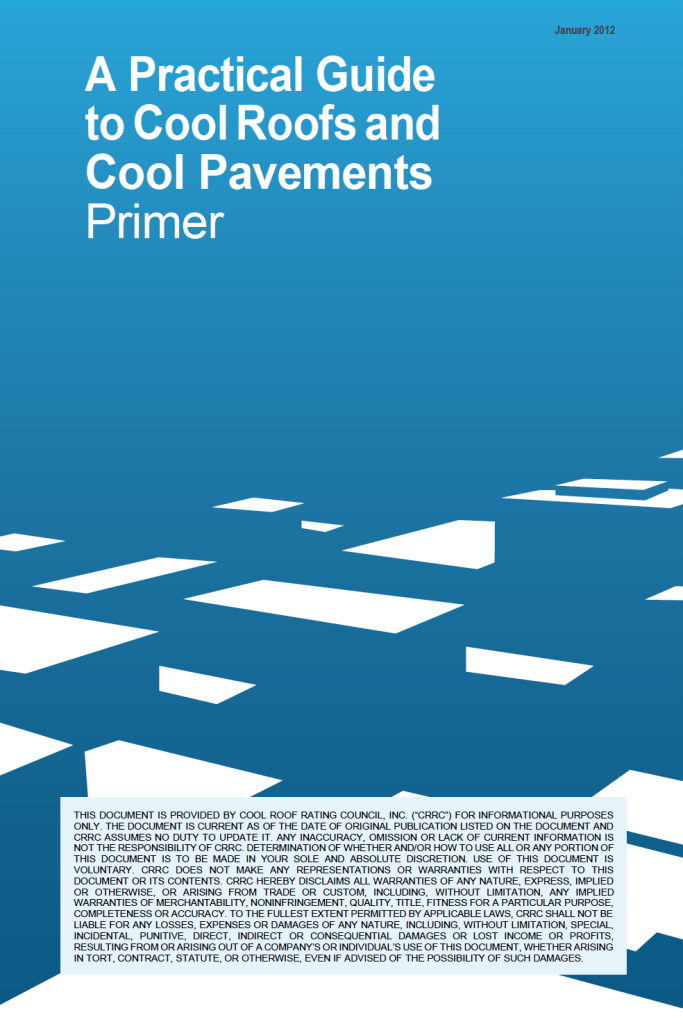 Cover image of the Cool Roofs and Cool Pavements Primer