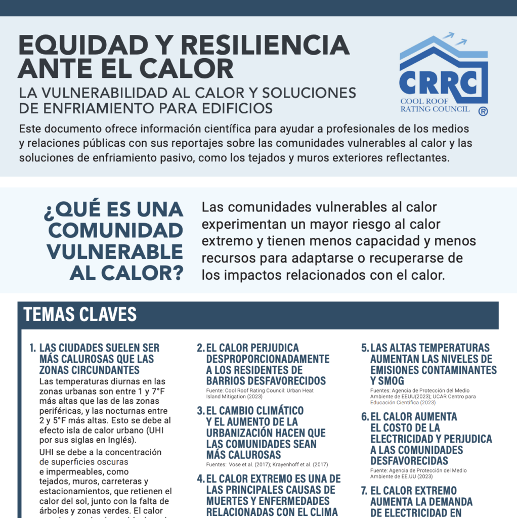 Documento sobre la Equidad y Resiliencia Ante el Calor