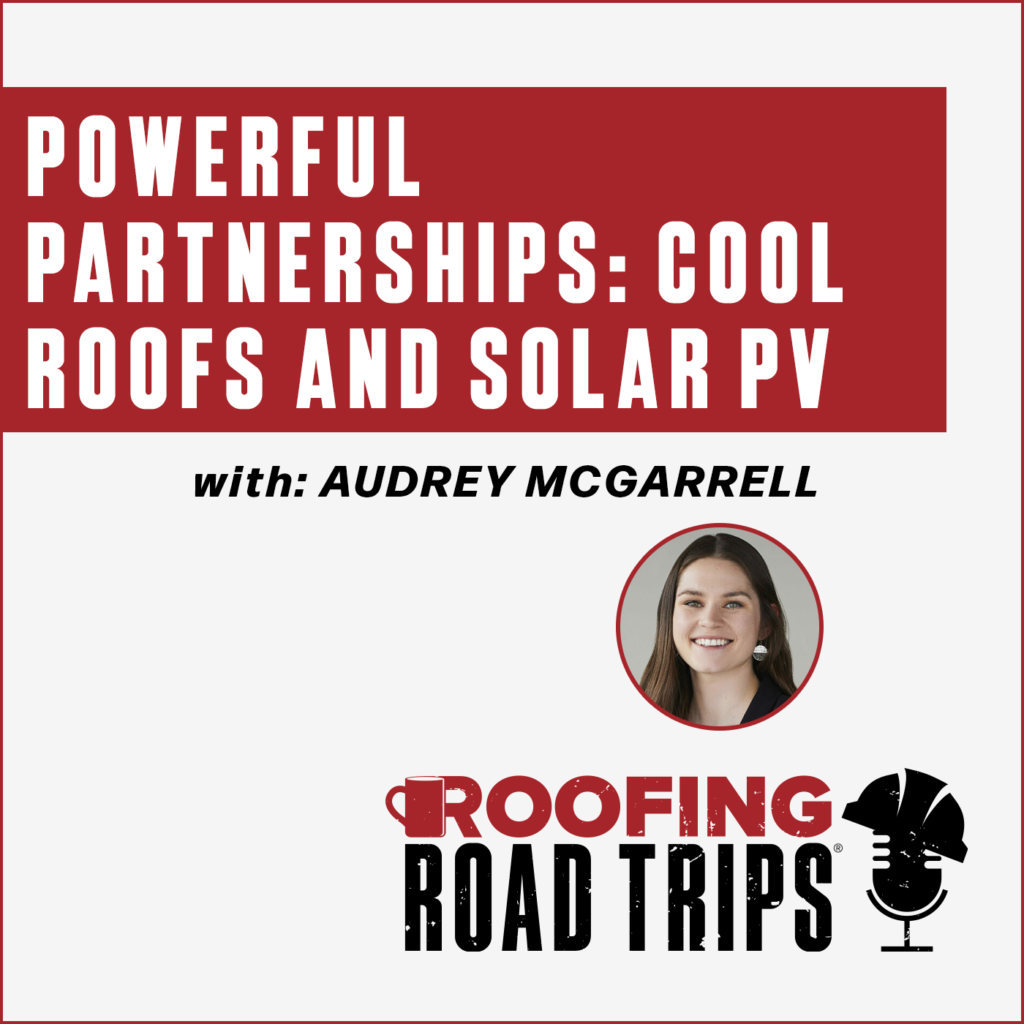 Cover image of cool roofs and solar pv podcast episode